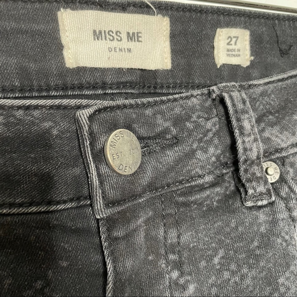 Miss Me | Skinny Black Python Pattern Jeans - image 6
